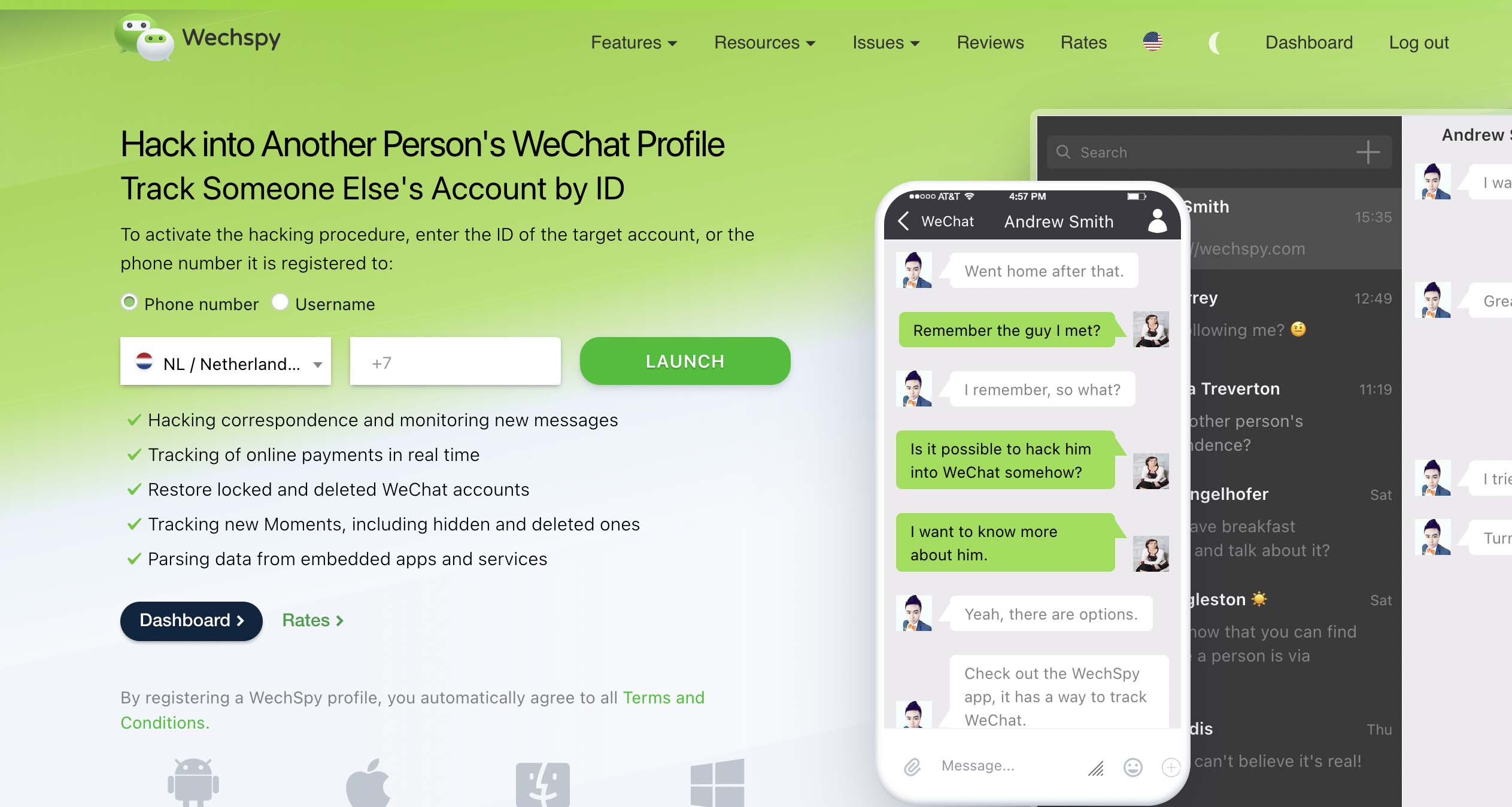 WechSpy, bir eşin WeChat'teki yazışmalarını okumaya yardımcı olacak