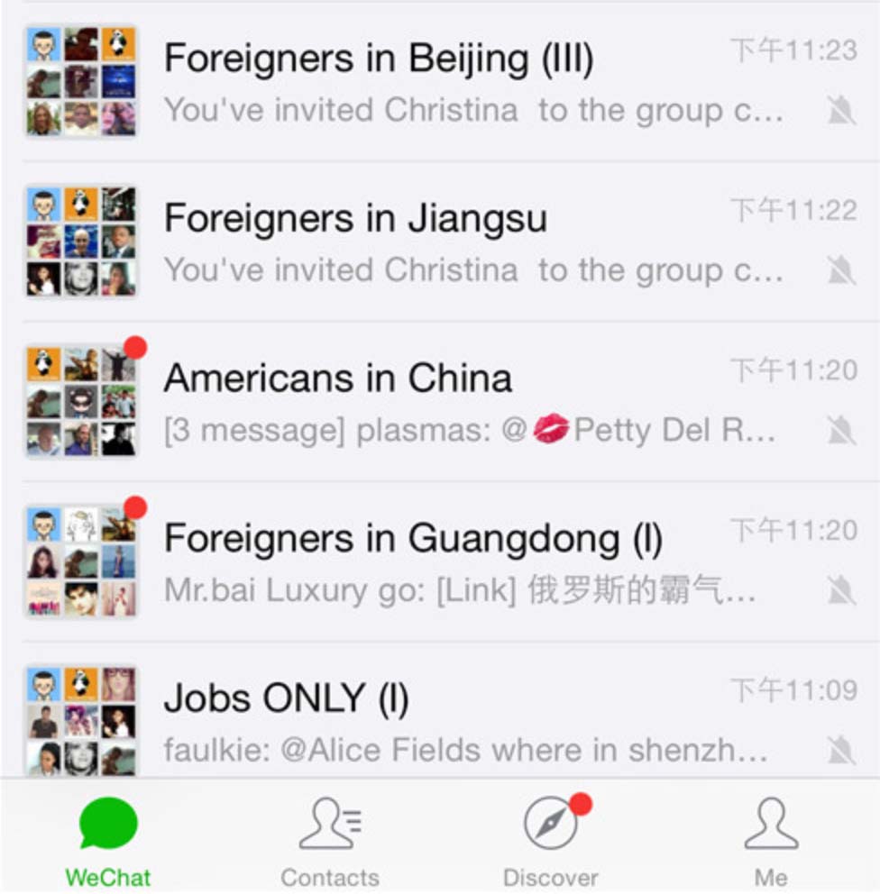 WeChat'te Grupları İzleme